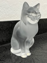 Lalique Sitting Cat Full Lead Crystal sculpture with Original Box! - €629,77 EUR