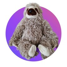 Wild Republic Sloth Brown 17&quot; Plush Stuffed Animal Toy Shaggy Beige Grey NWT - £14.28 GBP