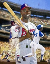 Hank Aaron Atlanta Braves MLB Fulton County Stadium Baseball Art Print 2AM3 - £19.65 GBP+