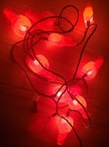 Lobster Lights Blow Mold Red Plastic 3 1/2&quot; - £11.95 GBP