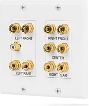 Fosmon (2-Gang 5.1 Surround Distribution) Home Theater Wall Plate -, White - £25.42 GBP