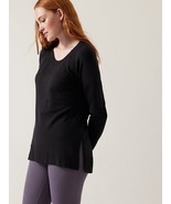 ATHLETA Coaster Luxe Sweatshirt  XS | Black CYA Top #870422 - £22.58 GBP