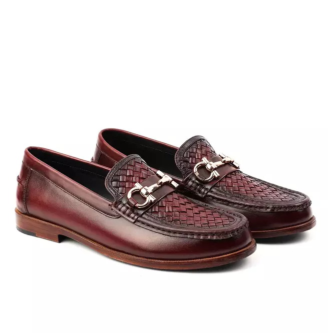 New Handmade Burgundy Slip Ons Driving Formal Stylish Party Wear Shoes F... - $149.99