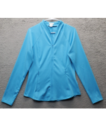 Sigrid Olsen Golf &amp; Tennis Jacket Womens Small Blue Long Sleeve Stretch ... - $36.15 CAD