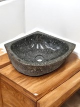 Corner Washbasin River Stone Countertop Basin Natural Stone Bathroom Stone Basin - $168.45