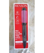 REVLON Silicone Bristle Heated Hair Styling Brush, Black, 1 inch Barrel - £13.19 GBP