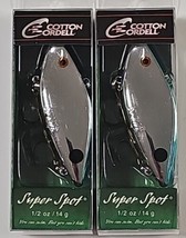 Lot Of Two Cotton Cordell 3&quot; Chrome Blue Super Spot Fishing Lure New  - £12.62 GBP
