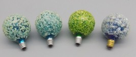 Working GE Lighted Ice Bulbs Lot Of 3 Blue And 1 Green Possible Glita Lites - £21.40 GBP