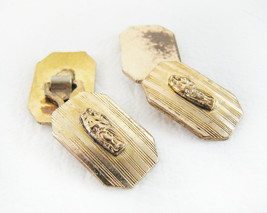 Unique Rare Victorian Edwardian Gold Plate Mary And Child Madonna Cufflinks - $24.74
