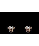 Disney Birthstone Stud Minnie Mouse Earrings Light Peach Crystal (a) - £71.20 GBP
