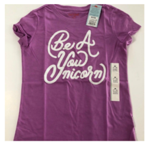 Cat &amp; Jack Girl&#39;s Be a Younicorn Purple Tee NWT Size: M(7/8) - £9.59 GBP