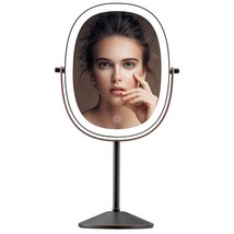 Lighted Makeup Mirror With Magnification 9&quot; Rechargeable 1X/10X Magnifying - $64.93