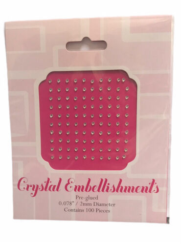 Weddingstar Crystal Embellishments 2mm/.078&quot; Diam. Crystal Acrylic Stone... - $4.99