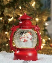 LED Snowman Lantern Red Indoor Outdoor Holiday Decor - £29.75 GBP