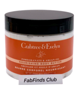 Crabtree &amp; Evelyn Pomegranate &amp; Argan Oil Body Butter Cream Full Size 12... - $19.31