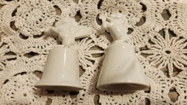 White Porcelain Pegasus Bell, Winged Horse and Unicorn Horse 2 Pcs. - £19.03 GBP