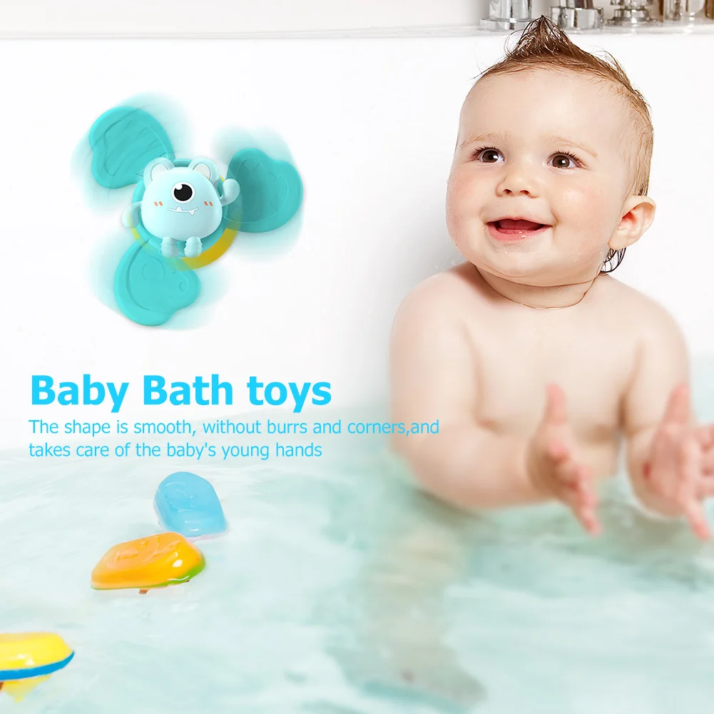 Sporting Baby Spin Top Bath Toy Children Bathing A Spinner Rotating Suction Cup  - £23.90 GBP