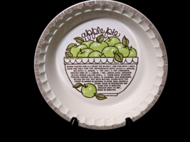 Vintage COUNTRY HARVEST Apple Pie Plate Recipe Dish - Farmhouse Kitchen ... - $25.40 CAD