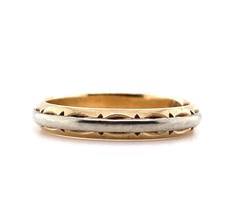 14k Yellow Gold Wedding Band Ring Jewelry with White Gold (#J5730) - £294.20 GBP