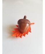 Handmade Clay Acorn Leaf Magnet - $146.77 MXN