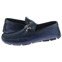 Alex D &quot;Richmond&quot; Men&#39;s Leather Moccasins, Driving Shoes, Bit Loafers, Blue - £84.13 GBP