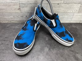 Vans Off The Wall Sneaker Youth Kids 4.5M Shoes Blue Black Canvas tie Dy... - $24.57