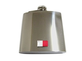 Malta Flag 6 Oz. Stainless Steel Flask - £39.73 GBP