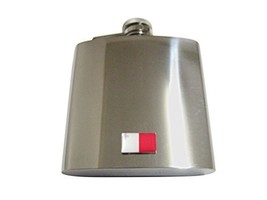 Malta Flag 6 Oz. Stainless Steel Flask - £39.10 GBP