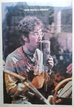 JOHN LENNON Give Peace A Chance Vintage Poster 80*52 cm Folded Beatles C... - $49.50