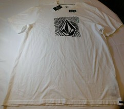 Volcom Men&#39;s Short Sleeve T Shirt A5031800 Stonar Waves S/S White XL Modern Fit - £16.18 GBP