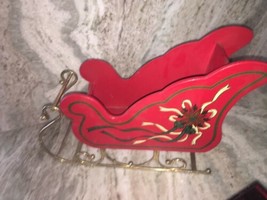 14inch Long Christmas Sled Decoration-Super Rare VINTAGE-SHIPS Same Business Day - $115.41