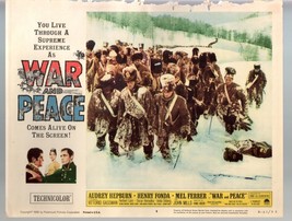 War And Peace-Audrey Hepburn-Henry Fonda-Mel Ferrer-11x14-Color-Lobby Card - £26.05 GBP