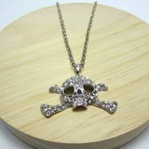 Diamond Punk Rock Skull n&#39; Bones Necklace Saturn Planet Vivienne westwood - £19.97 GBP