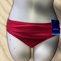 Women&#39;s Apt. 9® Ruched Hipster Bikini Bottoms Americana Red XL, 2XL - £7.54 GBP