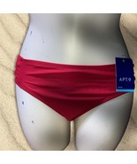 Women&#39;s Apt. 9® Ruched Hipster Bikini Bottoms Americana Red XL, 2XL - £7.77 GBP