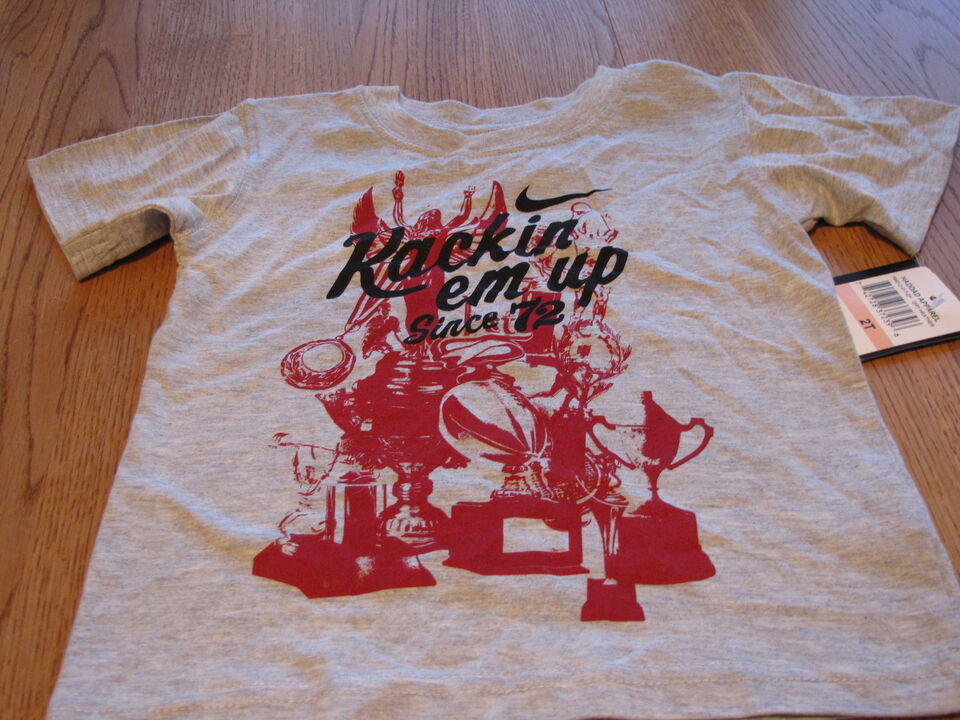 Boy&#39;s Nike youth 4 grey heather t shirt RACKIN EM up since 72 trophies N... - $6.05