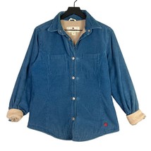 Woolrich Women&#39;s Sherpa Lined Denim Jacket Blue Button-Up Size S VTG - £21.80 GBP