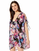 MSRP $68 Bar 3 Brand Plunge Tunic Swim Cover-Up Multi//tech Floral Size Medium - £12.15 GBP