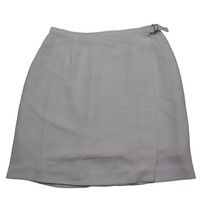 Morgan Taylor Studio Skirt Womens 12 White Plain Flat Front Pencil Cut - $19.68