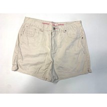Arizona Jean Girls Plus Size 16.5 Khaki Beige Jean Shorts 3.25 in inseam - $7.69