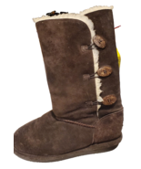 Bear Paw Lauren 1656W Size 8 Suede Wool Lining 3 Button Pull Mid-Calf Boots - $25.57 CAD