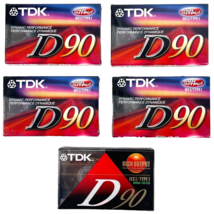 TDK D90 IECI Type 1 High Output 5 Blank Cassette Tape Lot Sealed Made In Japan - £14.35 GBP