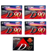 TDK D90 IECI Type 1 High Output 5 Blank Cassette Tape Lot Sealed Made In... - £14.40 GBP