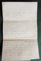 1872 antique HANDWRITTEN LETTER folk art horse drawing FERENSEN franklin ny - $64.30