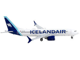 Boeing 737 MAX 8 Commercial Aircraft Icelandair White w Blue Tail 1/400 Diecast - £44.07 GBP