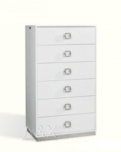 32" White Manufactured Wood + Solid Wood Stainless Steel Six Drawer Chest - $36,111.74 MXN