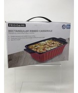 NEW FRIGIDAIRE Rectangular Ribbed Casserole 8&quot; Non-stick Stoneware Pan - £11.85 GBP