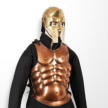 Greek Spartan Copper Coated Steel Breast Plate Medieval Muscle Cuirass A... - $199.00