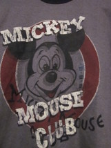 Nwt - Disney Mickey Mouse Club Gray W Black Trim Short Sleeve Adult S Tee - £7.91 GBP