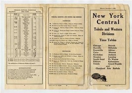 New York Central Toledo and Western Division Time Tables December 1933 - £10.87 GBP